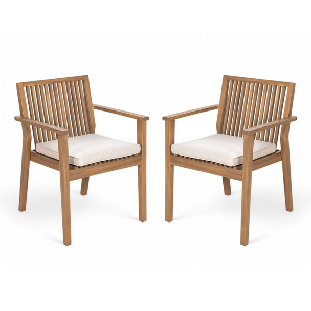 Patio Dining Chair, Comfortable Waterproof Seating (Set of 2)
