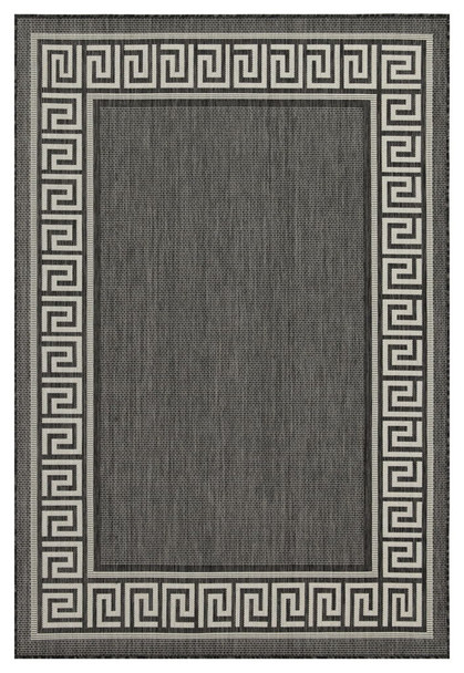 Sunshine - 5'3" X 7'3" Polypropylene Indoor, Outdoor Area Rug - Anthracite