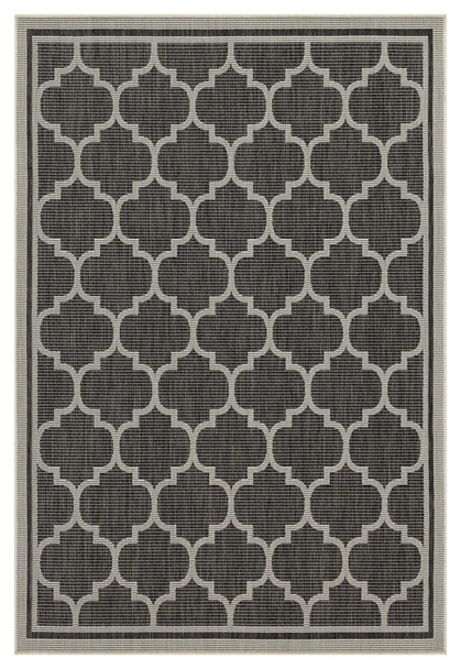Sunshine - 5'3" X 7'3" Indoor & Outdoor Area Rug Polypropylene - Anthracite