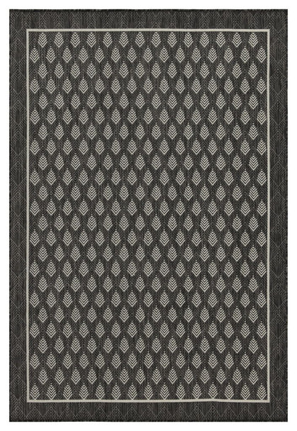 Sunshine - 5'3" X 7'3" Indoor, Outdoor Polypropylene Area Rug - Anthracite