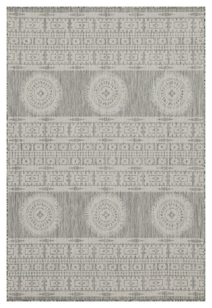 Sunshine - 5'3" X 7'3" Indoor, Outdoor Area Rug Polypropylene - Silver