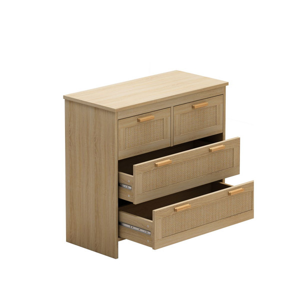 Cabinet With 4 Drawers For Bedroom - Natural