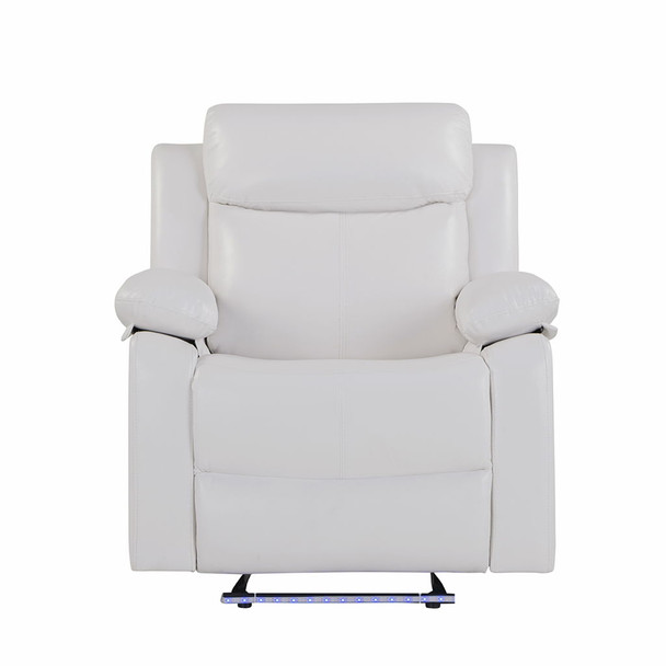 Blanche - Glider Recliner With LED, Pillow Top Arms