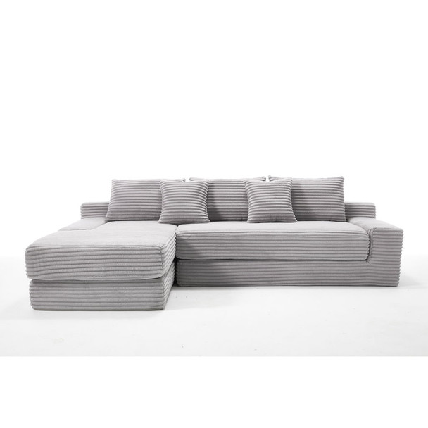 Modern L - Shaped Sectional Couch With Memory Foam