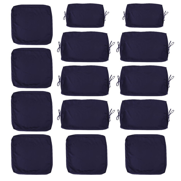 Cushion Covers For 7 Piece Wicker Sectional Sofa, 14 Pack Seat And Back Slipcovers With Zipper