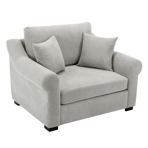 Modern Chenille Oversized Armchair, Chair And A Half, Single Sofa