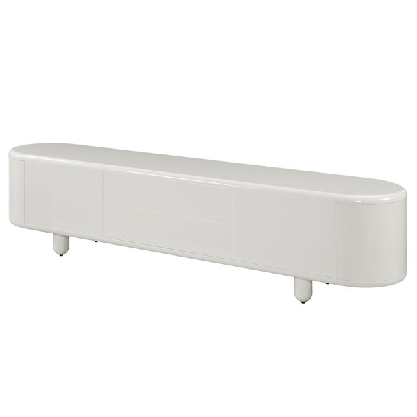 Keely - TV Stand - Gloss White