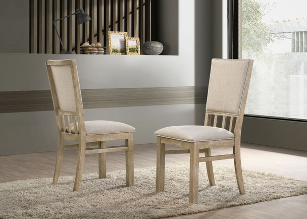 Brutus - Wide Dining Chair (Set of 2) - Reclaimed Wheat