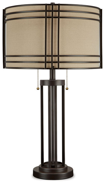 Hanswell - Metal Table Lamp  - Dark Brown