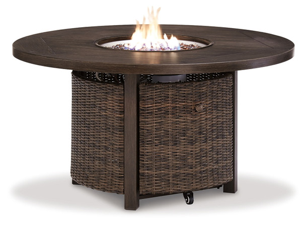 Paradise Trail - Round Fire Pit Table - Medium Brown