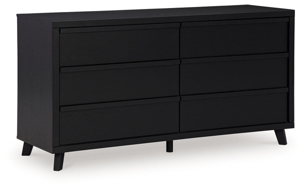 Danziar - Six Drawer Dresser - Black