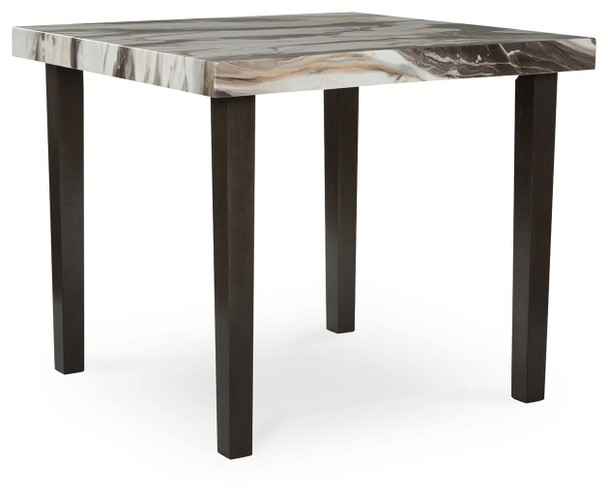 Jeshina - Square Dining Room Counter Table - Dark Brown / Beige
