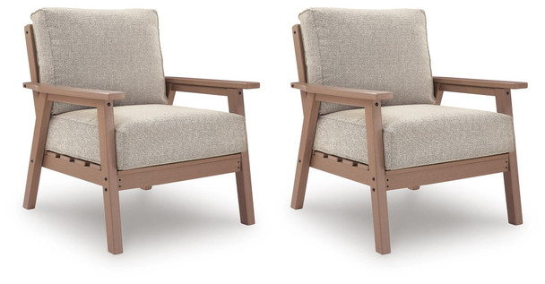 Grover Beach - Lounge Chair With Cushion (Set of 2) - Driftwood
