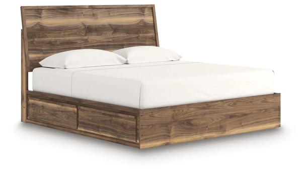 Chirason - Panel Bed With Storage