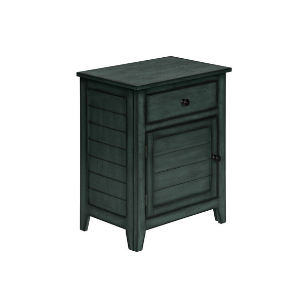 Accent Table With Storage Drawer - Blue