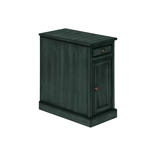 Accent Table With Storage Drawer For Living Room - Blue