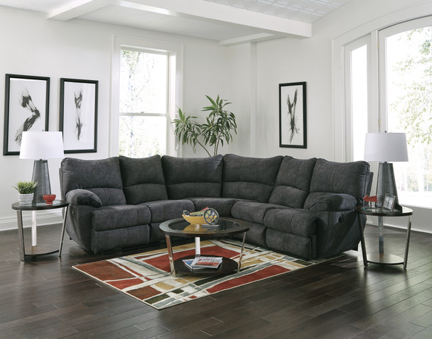 Shane Charcoal Comfort Gel Reclining Sectional