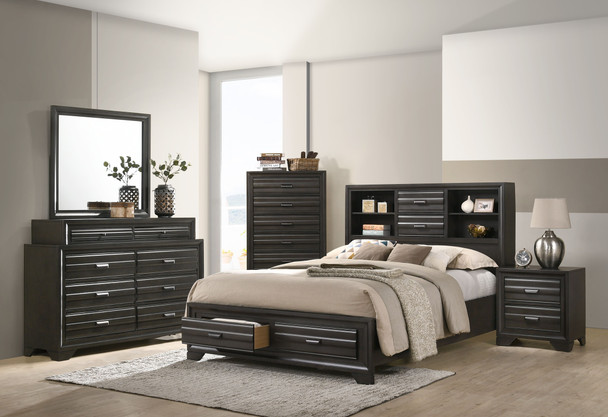 Antique Grey Storage Bedroom