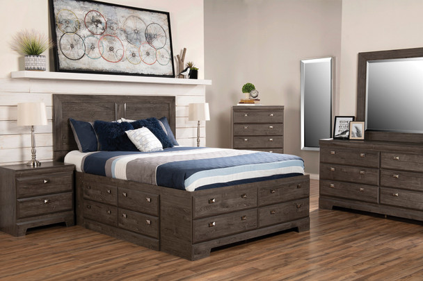 Emma Grey Queen Storage Bedroom