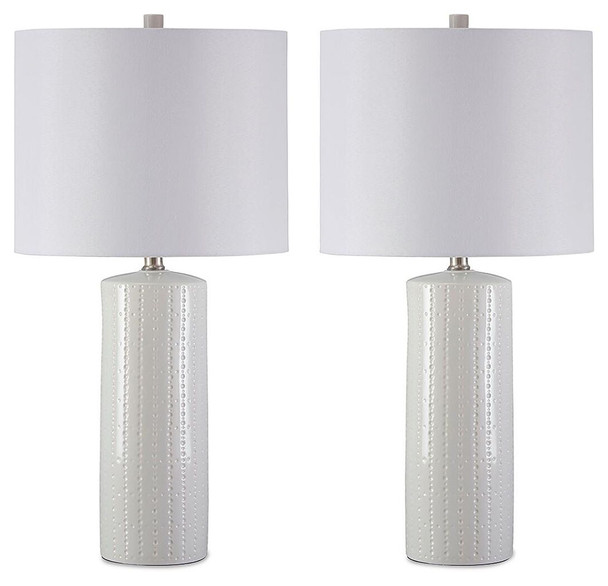 Steuben - Ceramic Table Lamp (Set of 2) - White