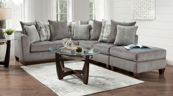 Silver Slate Luxury 3 Piece Sectional