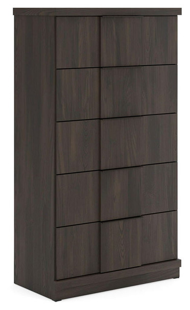 Shaehartin - Five Drawer Chest - Dark Brown