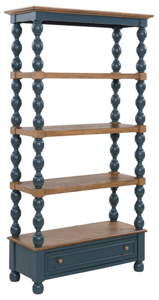 Finnworth - Bookcase - Blue / Brown