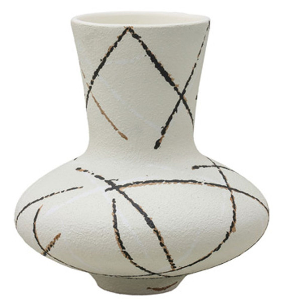 Brockford - Vase - Cream / Black / Brown