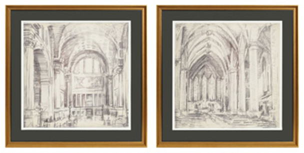 Downyard - Wall Art Set (Set of 2) - Black / Beige