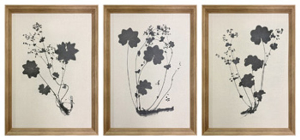 Huddwick - Wall Art Set (Set of 3) - Linen / Black
