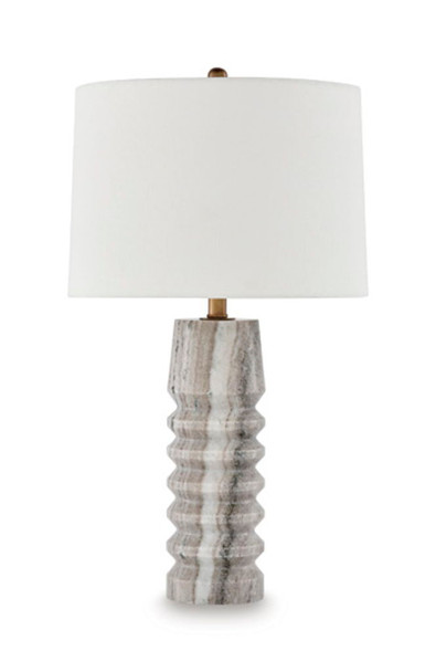 Desmont - Marble Table Lamp - White / Beige / Gray