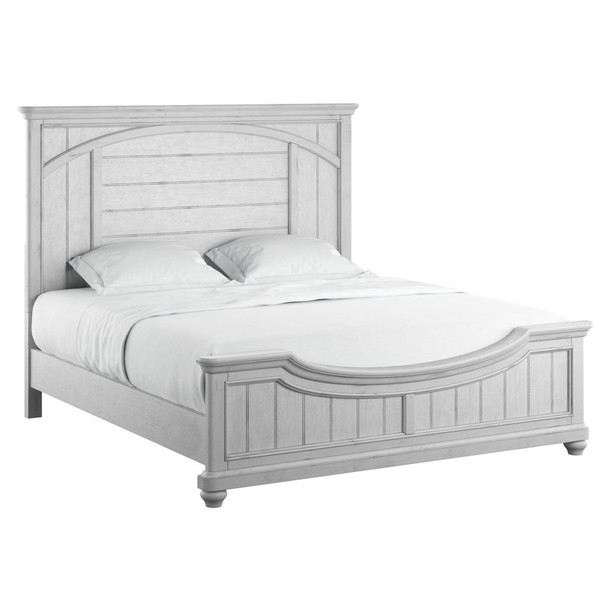 Queen Panel Bed - Gray - Wood