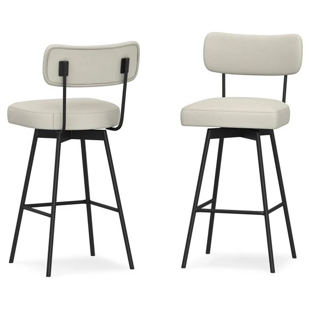Giselle - Swivel Bar Stool (Set of 2) - Gray