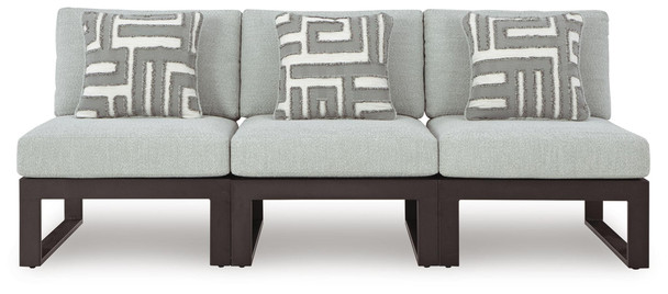 Beachloft - 3-Piece Outdoor Sectional - Black / Gray