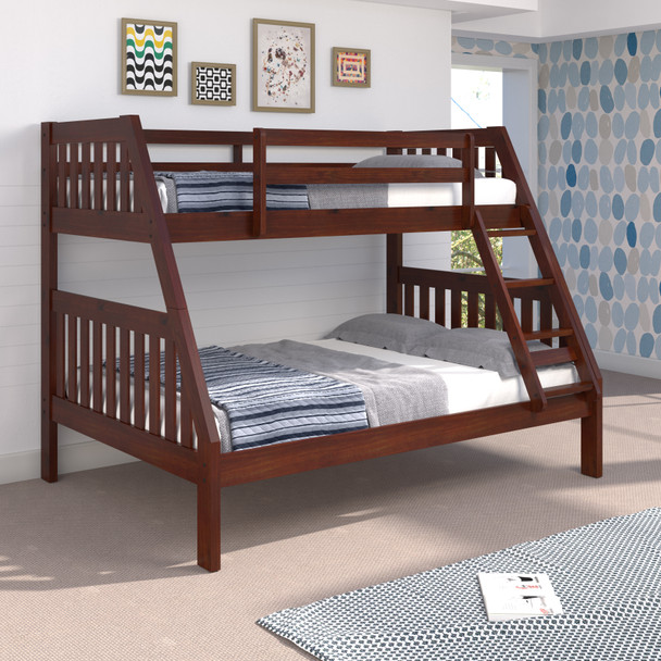 Twin/Full Mission Chocolate Bunkbed