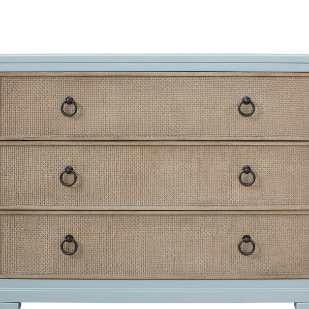 3 Drawers Hall Chest With Cane Fronts