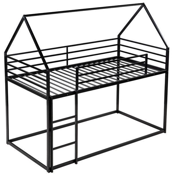 House Bunk Bed With Built In Ladder