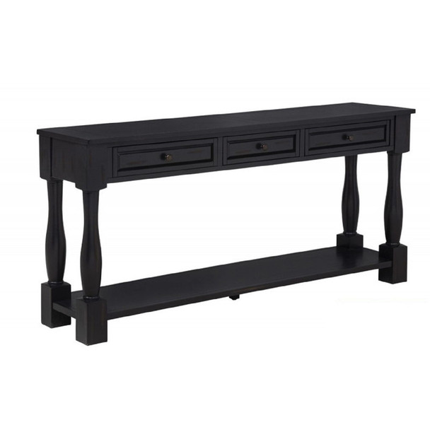 Long Console Table With Drawers And Shelf