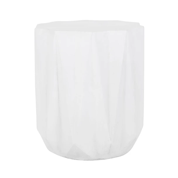 Outdoor Lightweight Concrete Side Table - Antique White