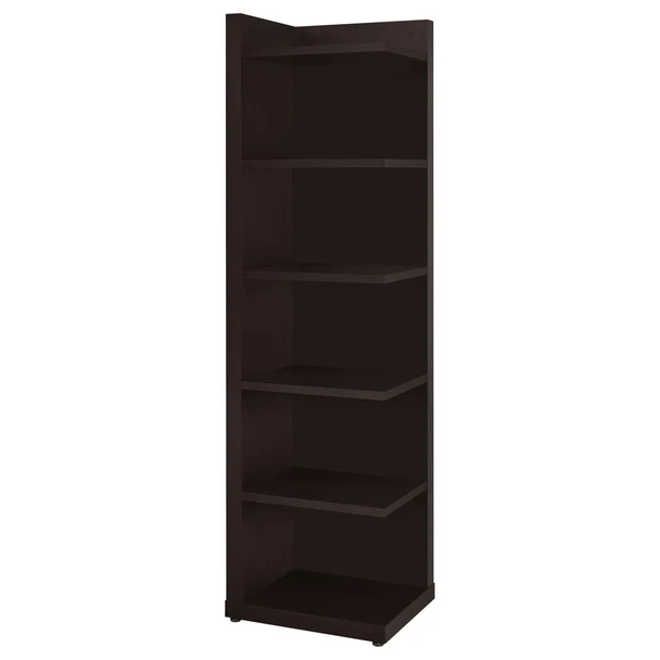 6 Tier Corner Bookcase - Cappuccino