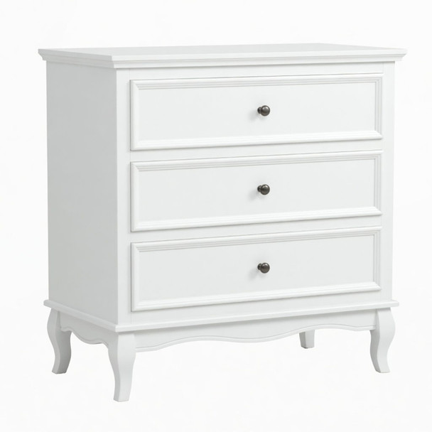 3 Drawer Dresser - White