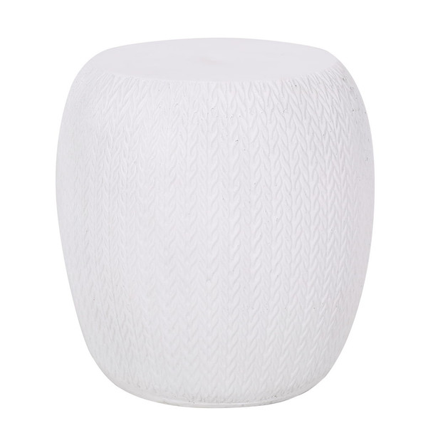 Outdoor Lightweight, Concrete Side Table - Antique White