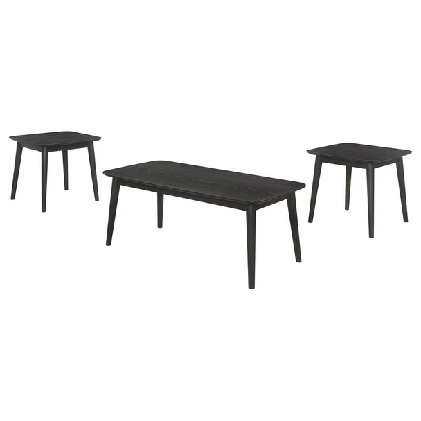 Bivens - 3 Piece Rectangular Coffee Table Set - Black