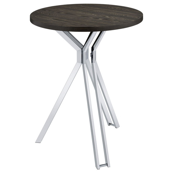 Edgerton - Round Height Bistro Bar Table - Dark Oak