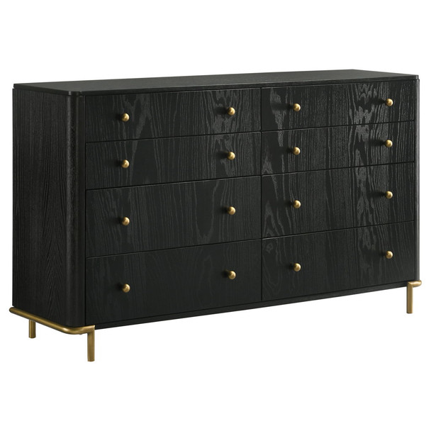 Anser - 8 Drawer Dresser - Black