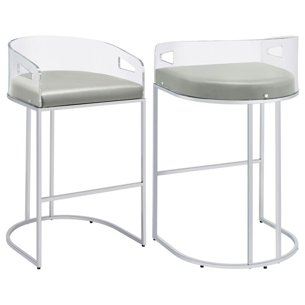 Mello - Upholstered Bar Chair (Set of 2) - Gray