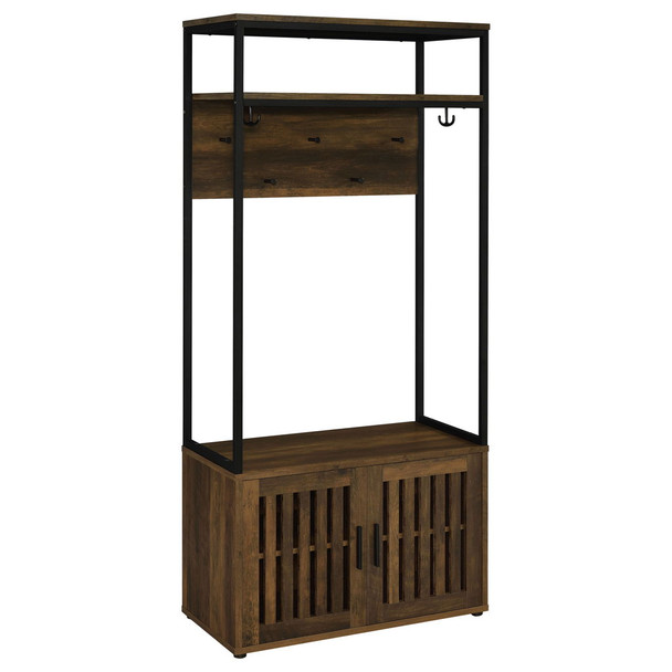 Flora - 2 Door Coat Rack Hall Tree Storage Bench And Multi