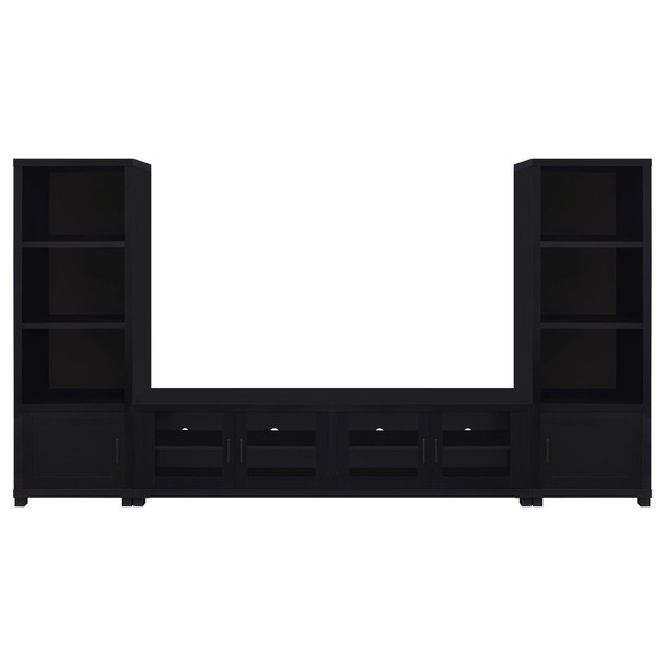 Arnaud - 3 Piece TV Stand Set With Storage - Black