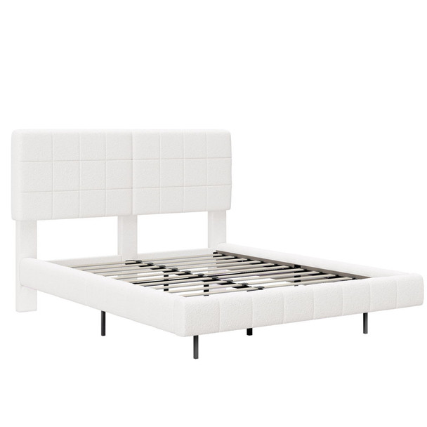 Floating Bed With Light, Soft Touch Surface