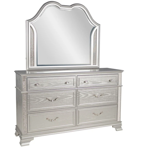 1 Piece Dresser Crystal Knobs Pull Handles Bedroom Furniture - Gray